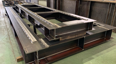 大型産業機械のフライス・孔明け加工